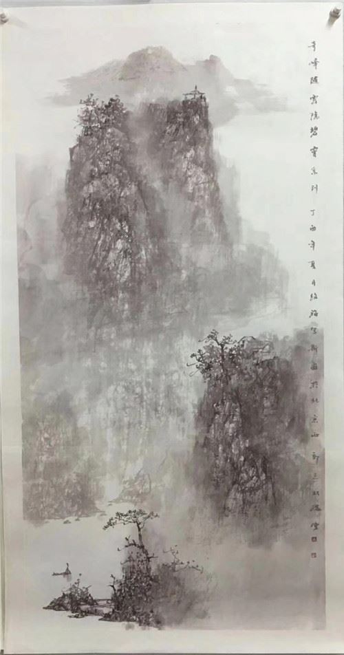 吕绍福先生坚持回归传统,理性而执着的在淡墨山水画的世界里甘当