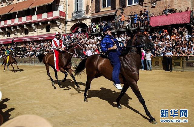 （体育）（2）锡耶纳举行传统赛马节